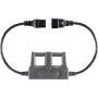 VOLTCRAFT CAA-1L 16 adaptador de medição ficha IEC C20 - conector fêmea IEC C19 cinzento-escuro (CAA-1L 16)