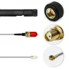 Antena Wi-Fi interior QOLTEC 57046, dupla banda 2,4–2,5 GHz e 5,1–5,8 GHz, 5 dBi, 50 Ω