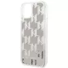 Karl Lagerfeld KLHCP14MLMNMS iPhone 14 Plus 6.7 Capa rígida prateado / prateado Liquid Glitter Monogram
