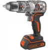 Berbequim com punho de pistola Black & Decker BCD383D2XK-QW 18 V, 2 Ah x2, mandril 13 mm, laranja