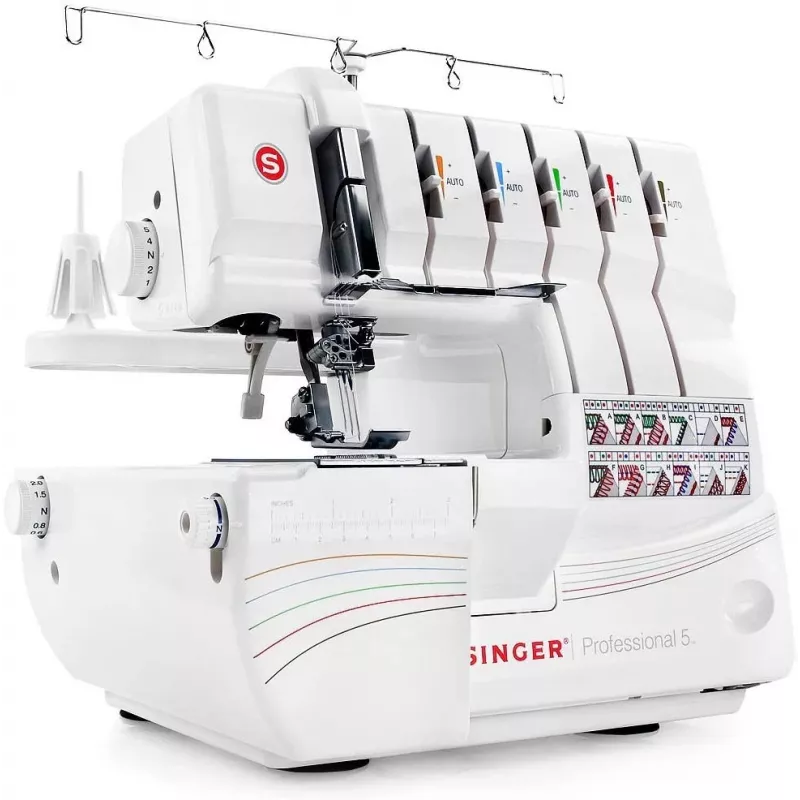 Máquina de costura overlock Singer 14T968, energia elétrica, branco
