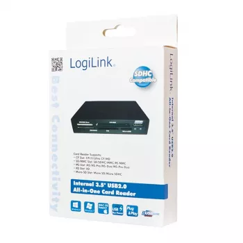 Leitor de cartões LogiLink CR0012 USB 2.0 interno preto