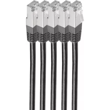 Cabo de rede ShiverPeaks BS75711-HS-SET5 preto 1 m Cat6 S/FTP
