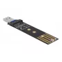 Conversor combo DeLOCK para M.2 NVMe PCIe ou SSD SATA USB 3.2 Gen 2 preto