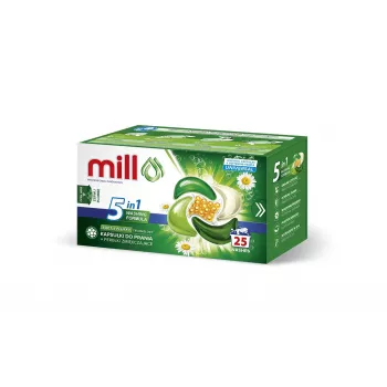 Cápsulas de lavagem MILL PRO 5k + UNIVERSAL pérolas amaciador, 25 unid.