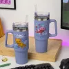 Paladone Minecraft copo isolado roxo com palhinha, 900 ml