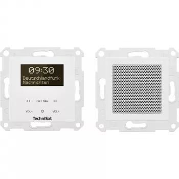 Rádio DAB TechniSat DigitRadio UP 55 - 2 x 2 Watt - Branco (0001/3901)
