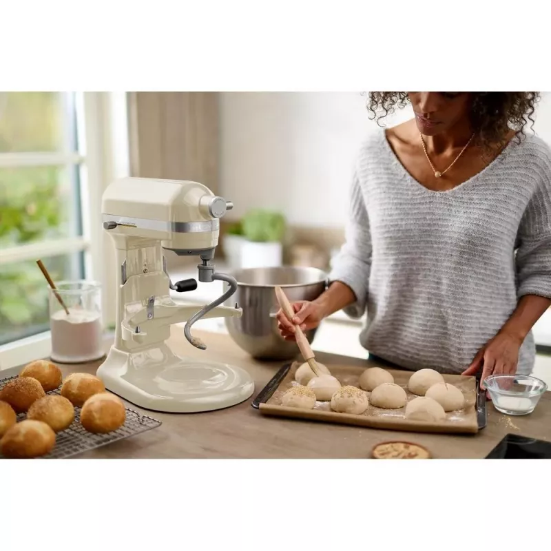 KitchenAid 5KSM60SPXEAC Robot de cozinha 375 W Creme, Cinzento, Aço inoxidável