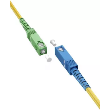 Goobay 59666 Cabo de fibra ótica 30 m SC/APC SC/UPC FTTH OS2 amarelo (59666)