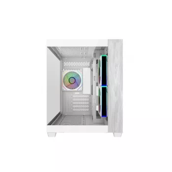 Cooler Master E481-WHNN-S00 Elite 481 WOOD branco, mATX, painel frontal, vidro temperado com vista total de 70°