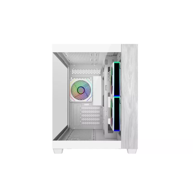 Cooler Master E481-WHNN-S00 Elite 481 WOOD branco, mATX, painel frontal, vidro temperado com vista total de 70°