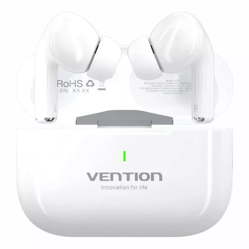 Vention Echo Lite E11 NBVW0 auriculares TWS open-ear, Bluetooth, USB-C, brancos
