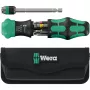 Kraftform Kompakt 26 RA-R com Bolsa, Conjunto de Bits preto/verde, 6 peças, 1/4, com função de catraca e mandril de troca rápida Rapidaptor