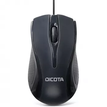 DICOTA - rato - ambidestro - laser - 3 botões - com fio - USB - preto (D32011)