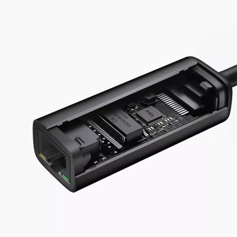 Adaptador Ethernet Aukey CB-A30 USB‑C para Gigabit RJ45 10/100/1000 Mbps, USB 3.0, alumínio, indicadores LED