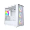 Caixa de PC Montech X5M (W) Micro Tower, branco — Micro-ATX/Mini-ITX, suporta fontes de alimentação ATX, 3 ventoinhas de 120 mm à frente, 1 de 120 mm atrás, 2 baías de 3,5 polegadas, 4 baías de 2,5 polegadas