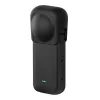 Tampa de proteção de silicone para objetiva Puluz para Insta360 X3 (preta)