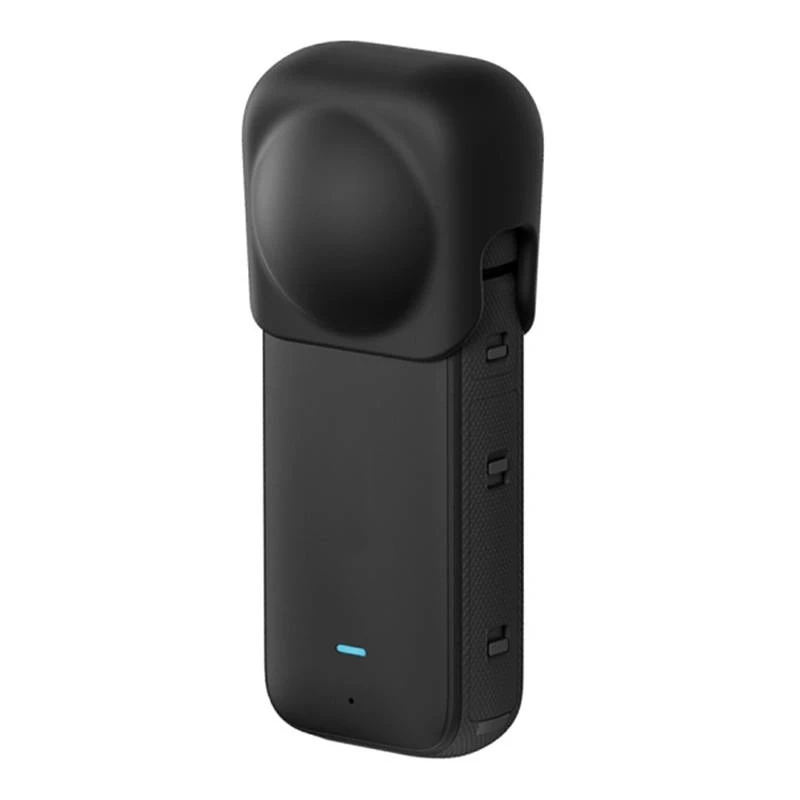 Tampa de proteção de silicone para objetiva Puluz para Insta360 X3 (preta)