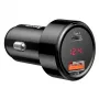 Carregador de automóvel Baseus CCMLC20C-01 universal preto carregamento rápido 12-24V