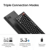 Teclado mecânico Full-Size (100%) Keychron V6 Ultra 8K — QWERTY, Bluetooth, RGB LED, preto