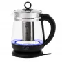 Chaleira elétrica Adler | AD 1299 | elétrica | 2200 W | 1,5 L | vidro | base rotativa 360° | preta