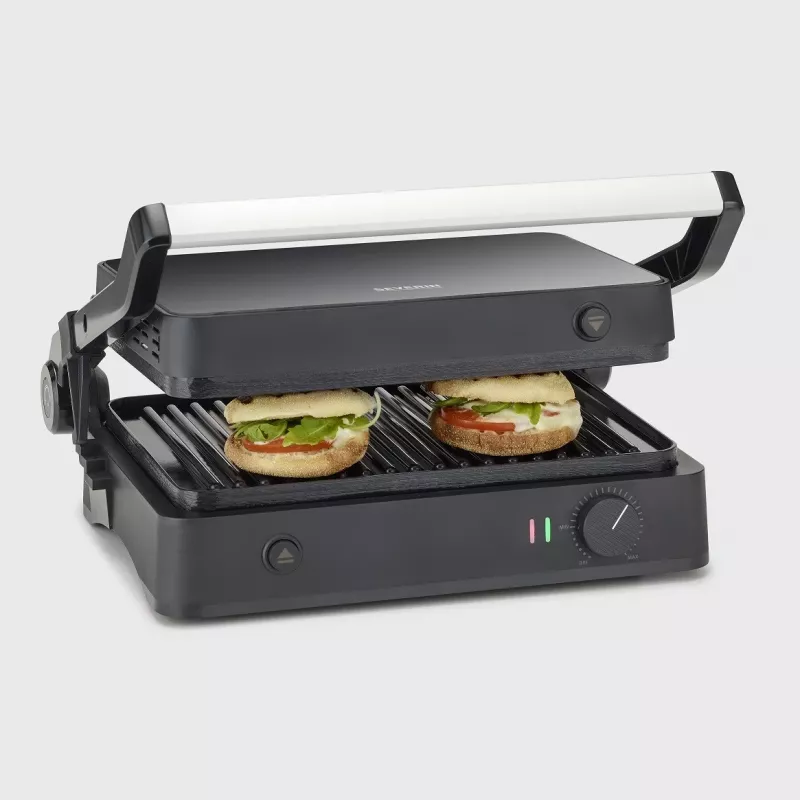 Grelhador de contacto Severin KG 2398 preto branco 1800W 300x220mm
