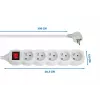 Distribuidor de energia Esperanza ELK215W 3 m 5 tomada(s) AC interior branco