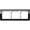 GIRA moldura 3 módulos Event Klar, Standard 55, System 55 preto 0213733