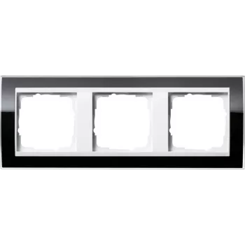 GIRA moldura 3 módulos Event Klar, Standard 55, System 55 preto 0213733