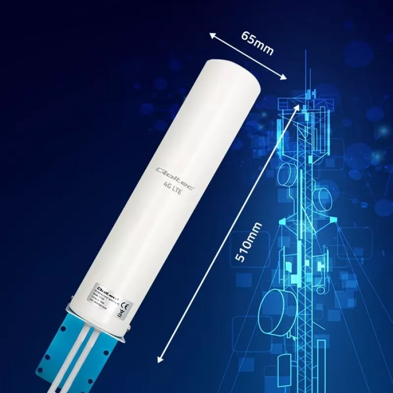 Antena dupla 4G-LTE omnidirecional QOLTEC 57045 12 dBi