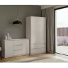 Cómoda com 2 portas e 3 gavetas, cor caxemira