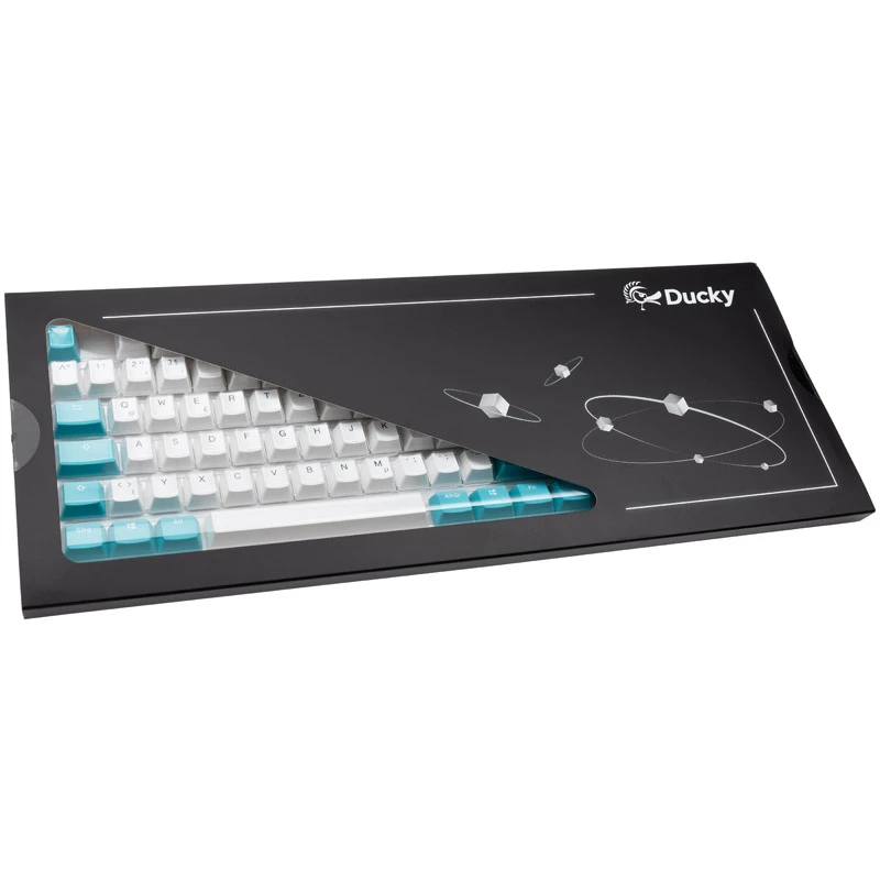 Conjunto de teclas Ducky, PBT, ISO (DE) - branco/azul
