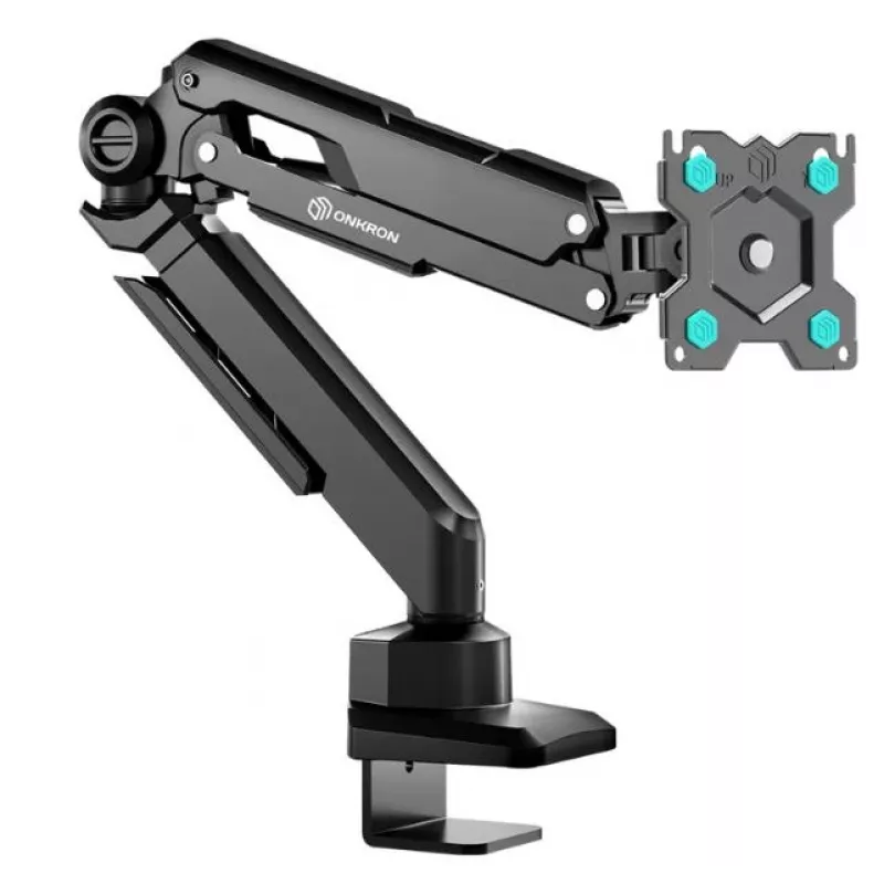 ONKRON G90-B suporte de secretária rotativo e inclinável para monitores de 13–34 polegadas, até 10 kg, preto
