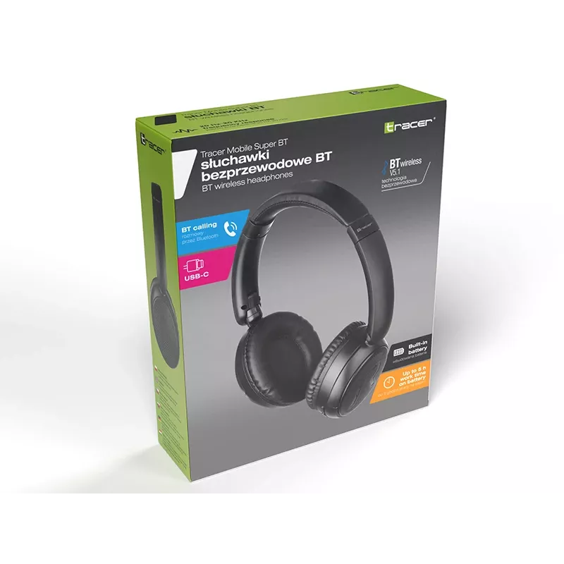 Auscultadores Tracer Mobile Super BT preto