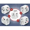 Adaptador de viagem GEMBIRD TPA-EU2A1C15-01-W – 15W, ficha Type-E, 2× USB-A + 1× USB-C, 100–250V