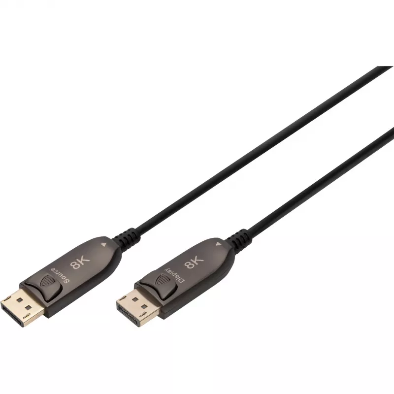 Cabo de fibra ótica híbrida DisplayPort AOC, UHD 8K (preto, 30 metros)