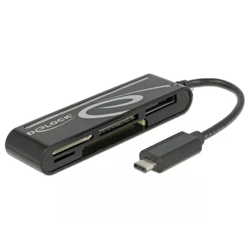 DeLOCK USB2.0 Leitor de cartões ficha USB Type-C 5 slots - Leitor de cartões - All-in-one (Multi-Format) - USB-C (91739)
