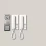 Siedle SET CA 812-2 E/W. Tecnologia de transmissão: com fios. Cor do produto: aço inoxidável, branco, colocação: parede (210008739-00)
