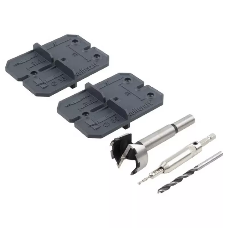 Wolfcraft conjunto de brocas para furos de dobradiças 35 mm, 5 un. (4656000)