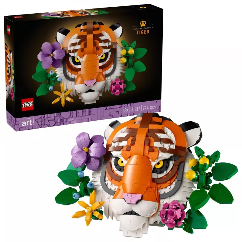 Brinquedo de construção LEGO Art Fauna Collection Tigre Conjunto 31217 – modelo de tigre para construir