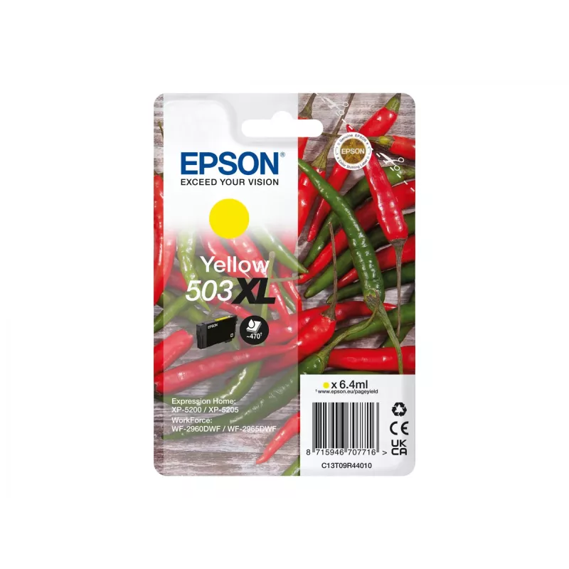 Cartucho de tinta Epson 503XL amarelo, original rendimento alto (XL), 6,4 ml, pack individual
