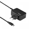 Fonte de alimentação para portátil Akyga AK-ND-81 USB-C GaN 65 W, PD 3.0, 5–20 V, cabo de 1,8 m, preto