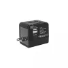 Adaptador de viagem SBOX TA-23 com carregador duplo USB e compatibilidade universal de fichas
