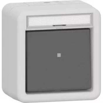 Interruptor de tecla GIRA 311630 interruptor de controlo BSF WG AP cinzento (311630)