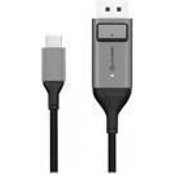 Cabo DisplayPort ALOGIC Ultra - 24 pin USB-C (M) para DisplayPort (M) - 1,0 m - Suporte 4K - Cinzento sideral (ULCDP01-SGR)