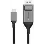 Cabo DisplayPort ALOGIC Ultra - 24 pin USB-C (M) para DisplayPort (M) - 1,0 m - Suporte 4K - Cinzento sideral (ULCDP01-SGR)