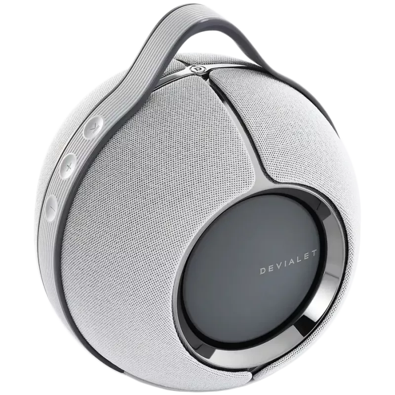 Devialet Mania cinzento-claro com dock