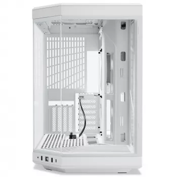 Caixa de PC HYTE Y70 torre Midi branco – suporta EATX, GPU até 42,2 cm, altura do dissipador de CPU 18 cm