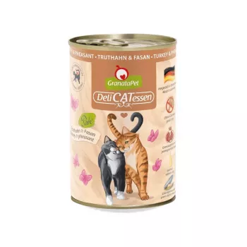Granatapet DeliCatessen peru & faisão – comida húmida para gatos 400 g