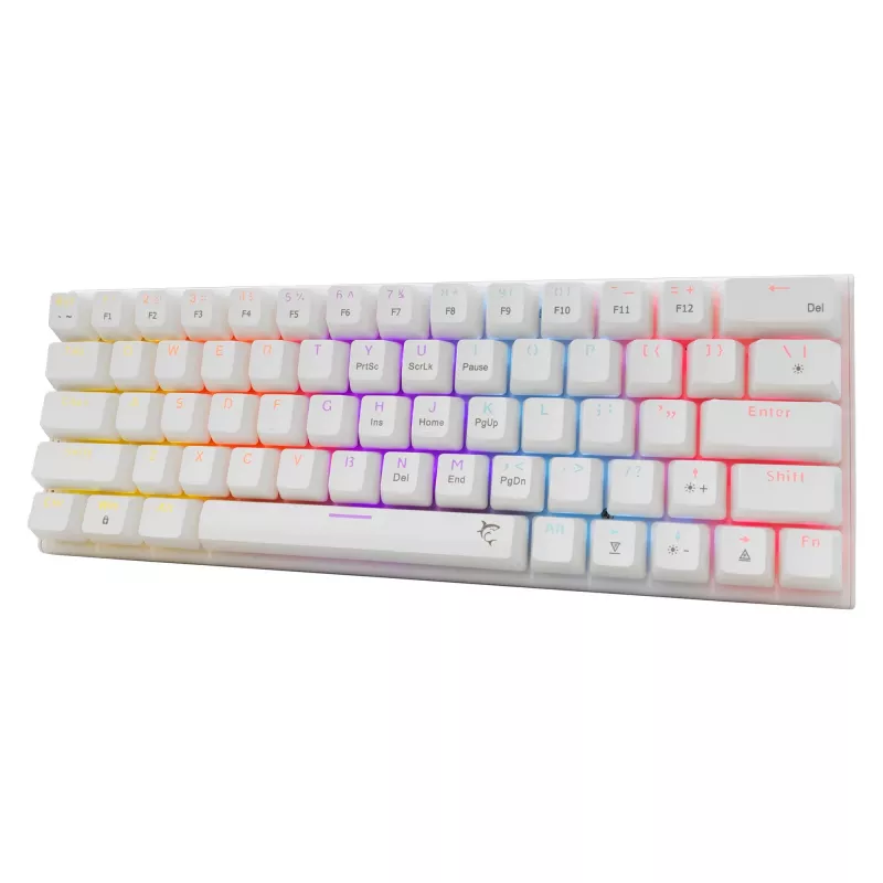 Teclado mecânico White Shark Wakizashi-2 US Red Switch, Tenkeyless/layout US, branco